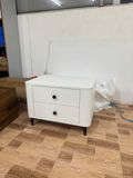  HAPPY FURNITURE , Táp đầu giường bo cạnh 2 ngăn kéo - SMOOTH, THK_B_001 , 57cm x 40cm x 47cm 
