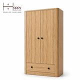  HAPPY FURNITURE , Tủ quần áo bo cạnh 2 cửa mở - SMOOTH, TCM_B_002 , 104cm x 54cm x 180cm DxRxC 
