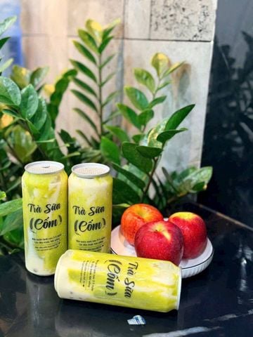 Trà Sữa Cốm Hà Nội 300ml/500ml – Cốm Tươi Xào Dẻo