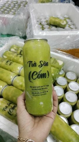 Trà Sữa Cốm Hà Nội 300ml/500ml – Cốm Tươi Xào Dẻo