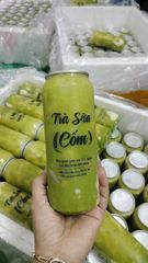 Trà Sữa Cốm Hà Nội 300ml/500ml – Cốm Tươi Xào Dẻo