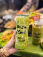 Trà Sữa Cốm Hà Nội 300ml/500ml – Cốm Tươi Xào Dẻo