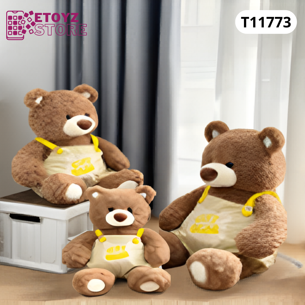  Thú bông 40cm Gấu mặc áo yếm - T11773 