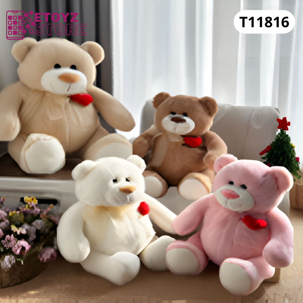  Thú bông 45cm Gấu trái tim đỏ - T11816 