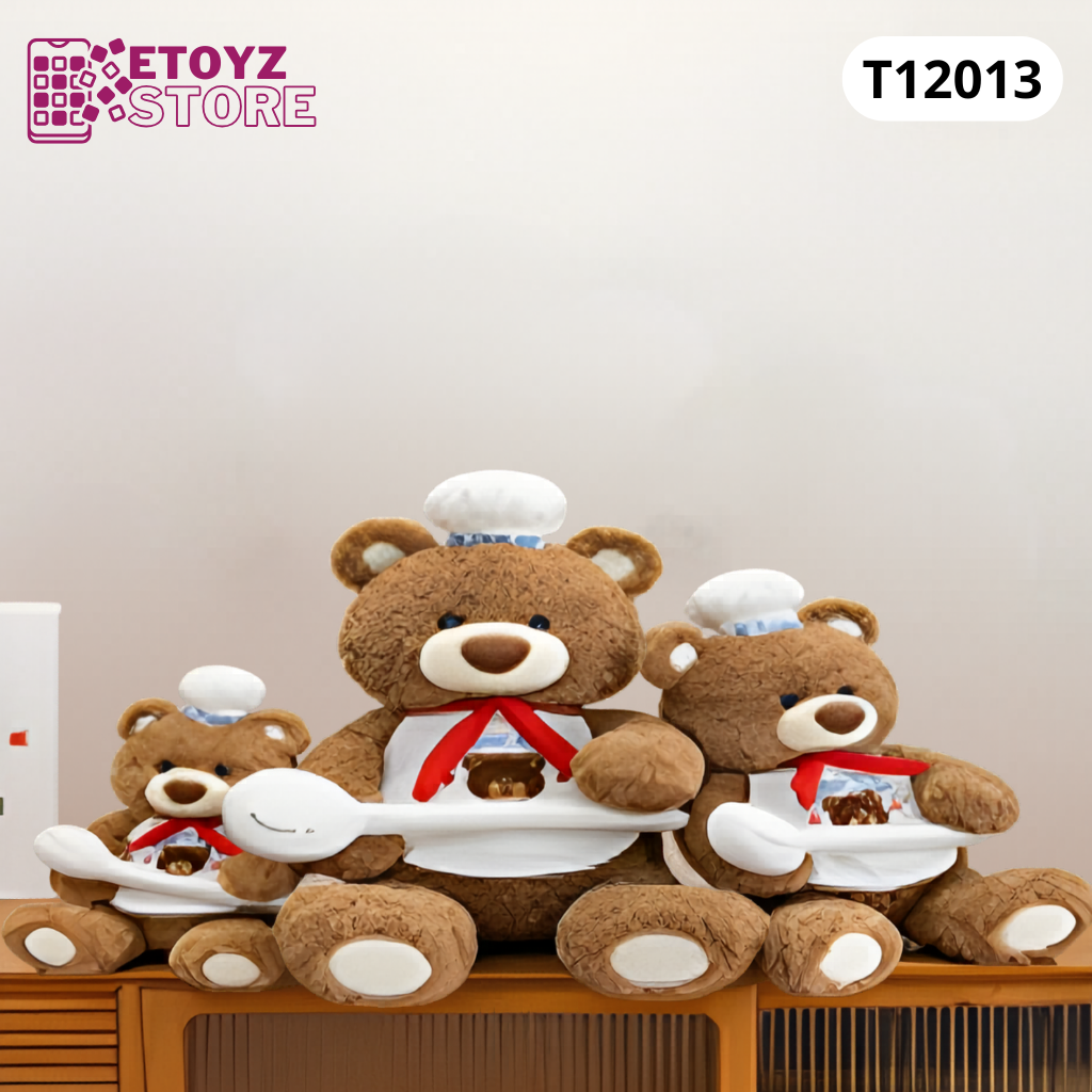  Thú bông 40cm Gấu đầu bếp- T12013 