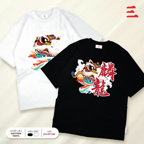 Áo thời trang lân sư rồng 03-ATT26 (Đen)
