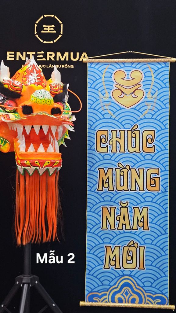 Liễn lân sale Mẫu 2 - Xanh