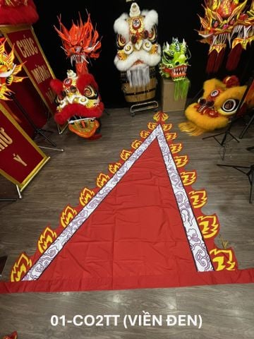 Cờ lệnh 2 lá truyền thống mã 01-CO2TT (Viền đen)