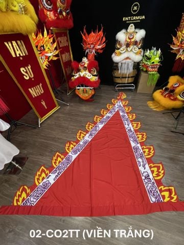 Cờ lệnh 2 lá truyền thống mã 02-CO2TT (Viền trắng)