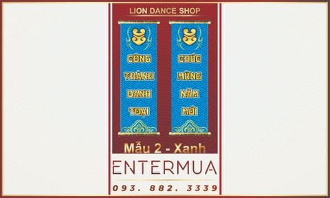 Liễn lân sale Mẫu 2 - Xanh