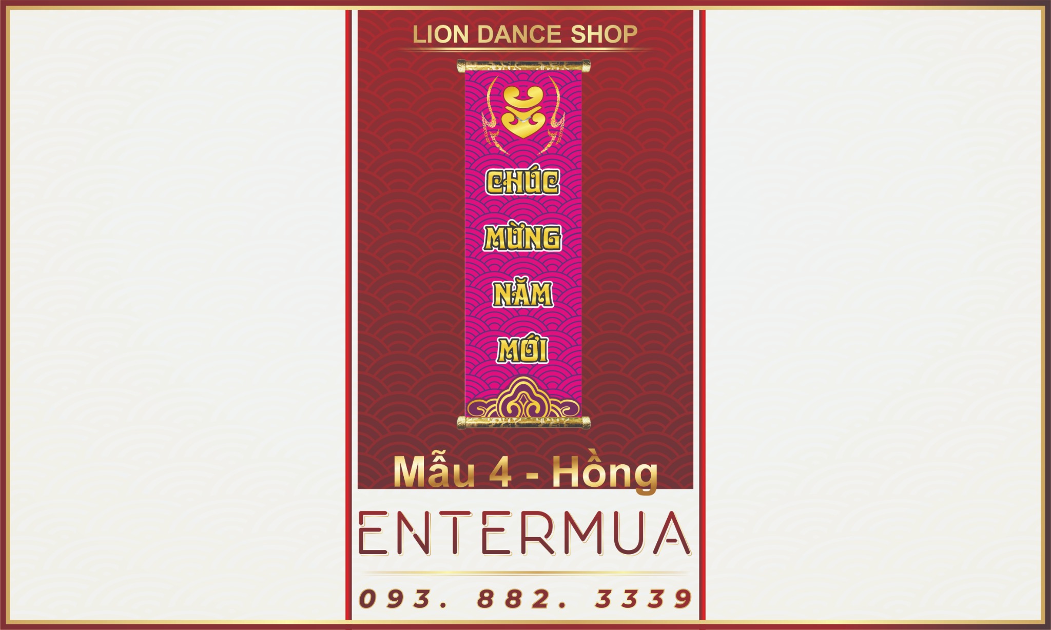 Liễn lân sale Mẫu 4 - Hồng