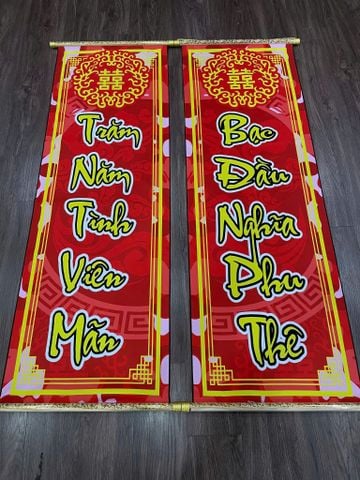 Liễn đám cưới -  LLĐC (Đỏ)