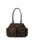  MULTI-POCKET SUEDE SHOULDER BAG 