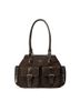  MULTI-POCKET SUEDE SHOULDER BAG 