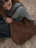  Suede Shopper Drop Shouder Bag 