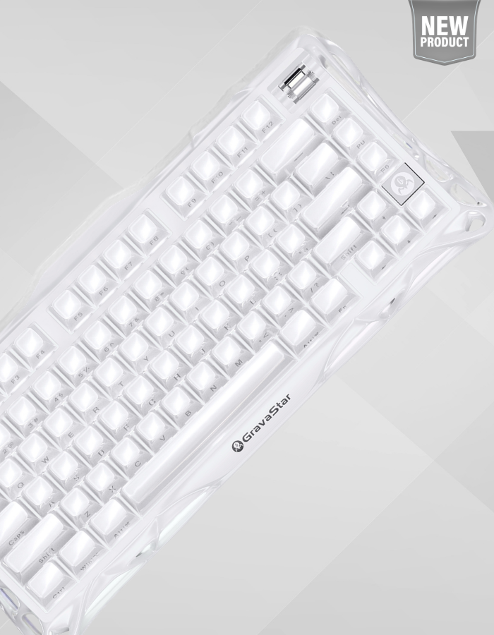  BÀN PHÍM GRAVASTAR MERCURY K1 OPALINE WHITE 