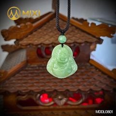 Mặt Dây Phật Di Lặc Thạch Anh Xanh