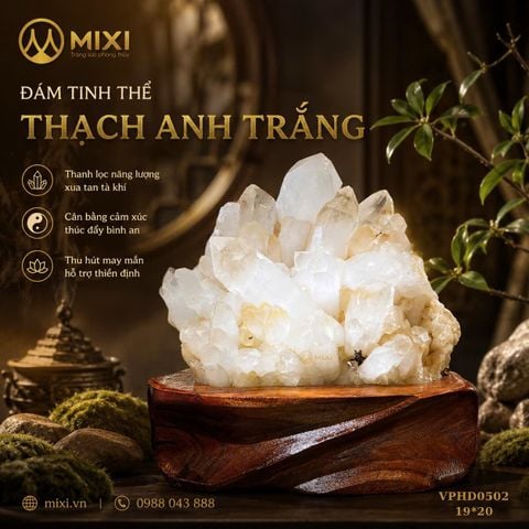 Đám Tinh Thể Thạch Anh Trắng
