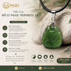 Mặt Dây Hồ Ly Ngọc Nephrite 3A Chúa