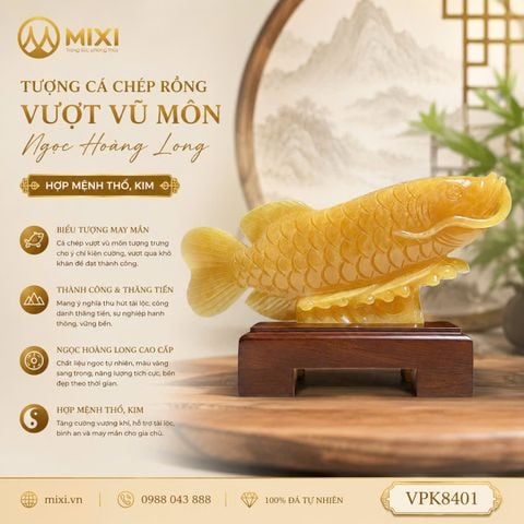 Tượng Cá Chép Rồng Vượt Vũ Môn Ngọc Hoàng Long