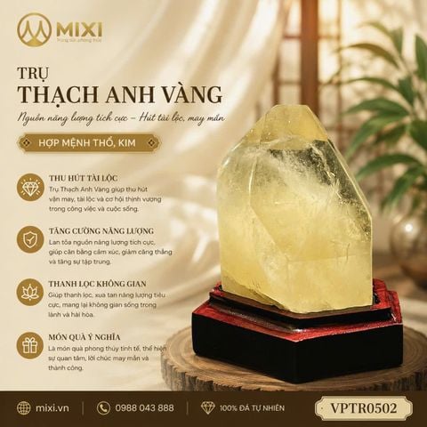 Trụ Thạch Anh Vàng