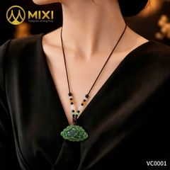 Vòng Cổ Mặt Ngọc Bích Nephrite Hoa Sen
