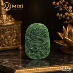 Mặt Dây Rồng Ngọc Bích Nephrite Hình Oval