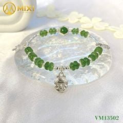 VT Ngọc Bích Nephrite Dẹt_6 Mix Khung Đa Giác Và Mèo Thần Tài