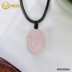 Mặt Dây Ve Sầu Thạch Anh Hồng