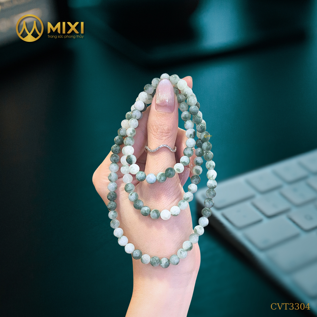 Chuỗi 108 Hạt Ngọc Jade Hoa Bay