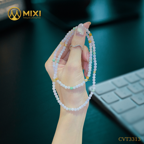 Chuỗi 3 Vòng Ngọc Tím Môn Tứ Quý Myanma