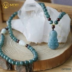 Chuỗi Lam Ngọc Mix Mặt Quan Âm
