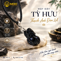 Mặt Dây Tỳ Hưu Thạch Anh Đen 2A