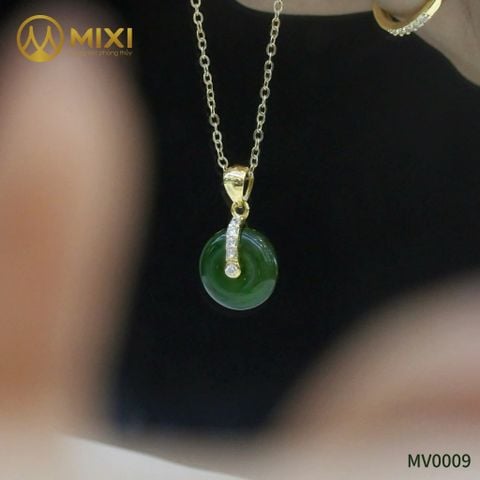 Đồng Điếu Ngọc Bích Nephrite 2A Bọc Vàng 10k