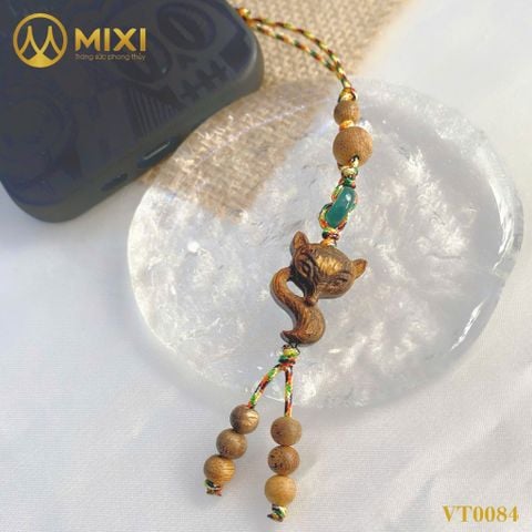 Dây Treo Hồ Ly Sánh Chìm Mix Đồng Điếu Lam Ngọc