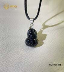 Mặt Dây Tỳ Hưu Thạch Anh Đen 2A