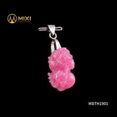 Mặt Dây Tỳ Hưu Ruby Hồng 2A
