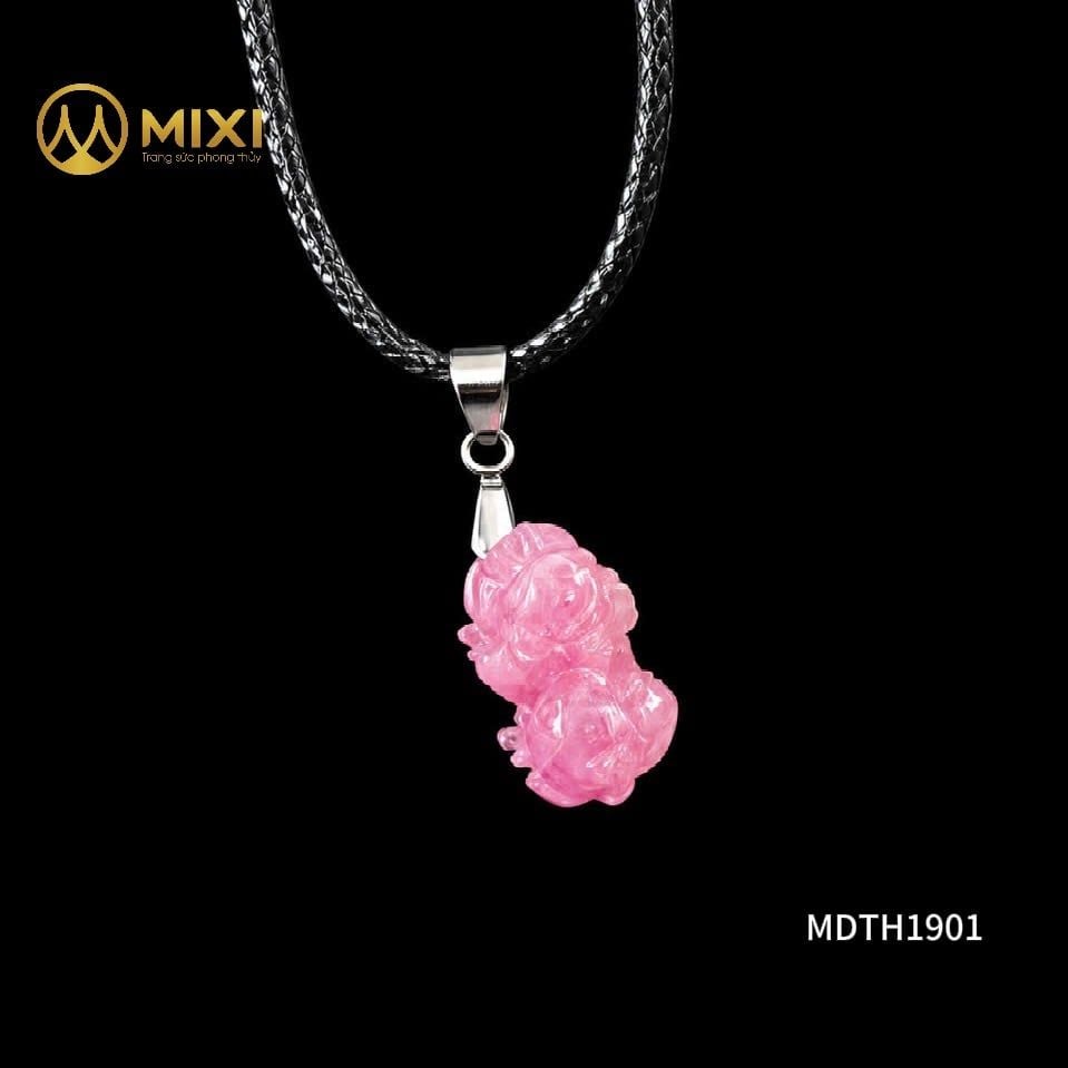 Mặt Dây Tỳ Hưu Ruby Hồng 2A