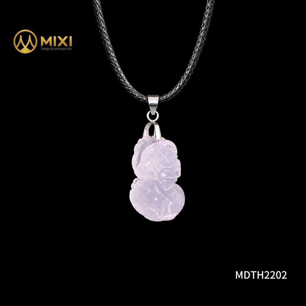 Mặt Dây Tỳ Hưu Thạch Anh Hồng 2A