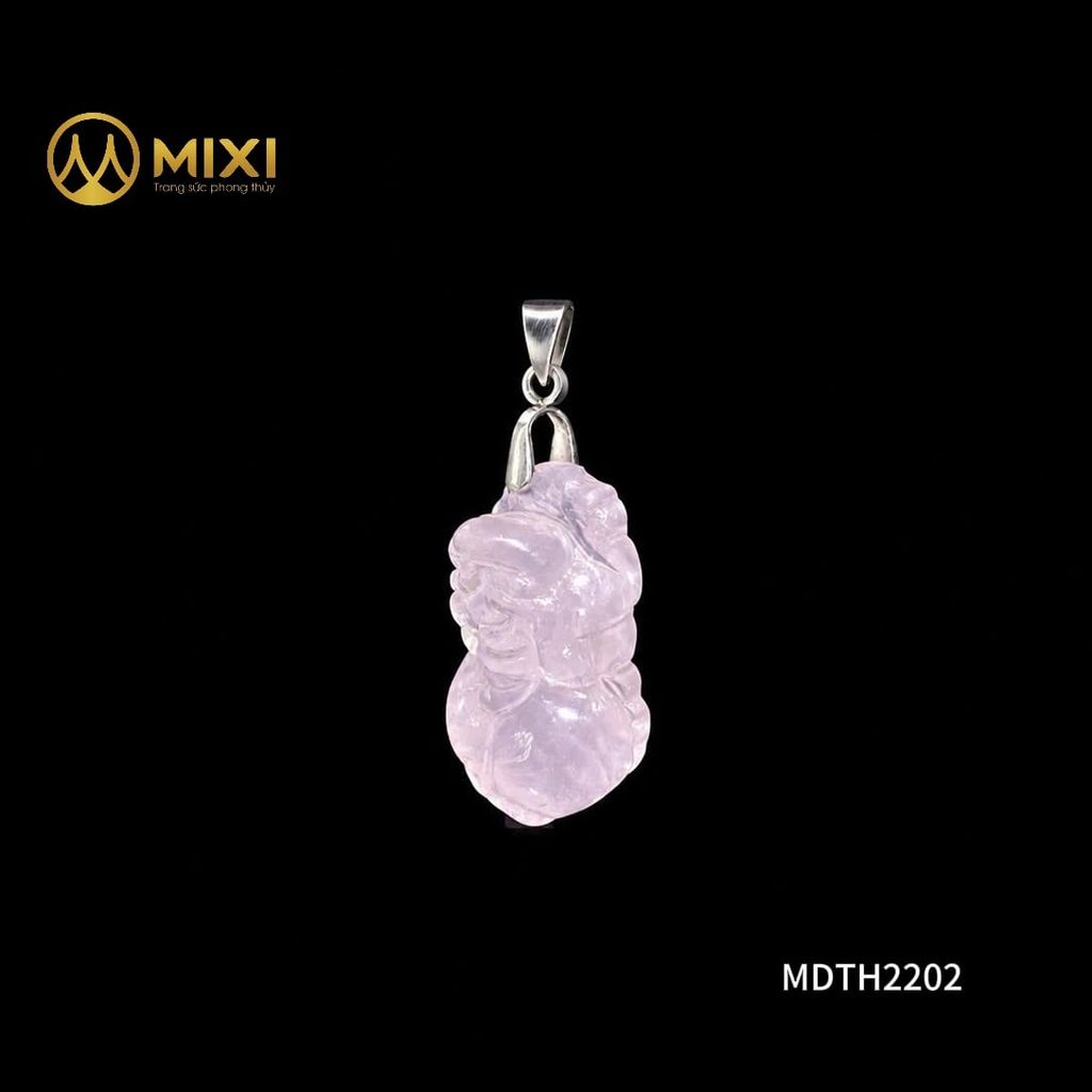 Mặt Dây Tỳ Hưu Thạch Anh Hồng 2A