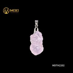 Mặt Dây Tỳ Hưu Thạch Anh Hồng 2A