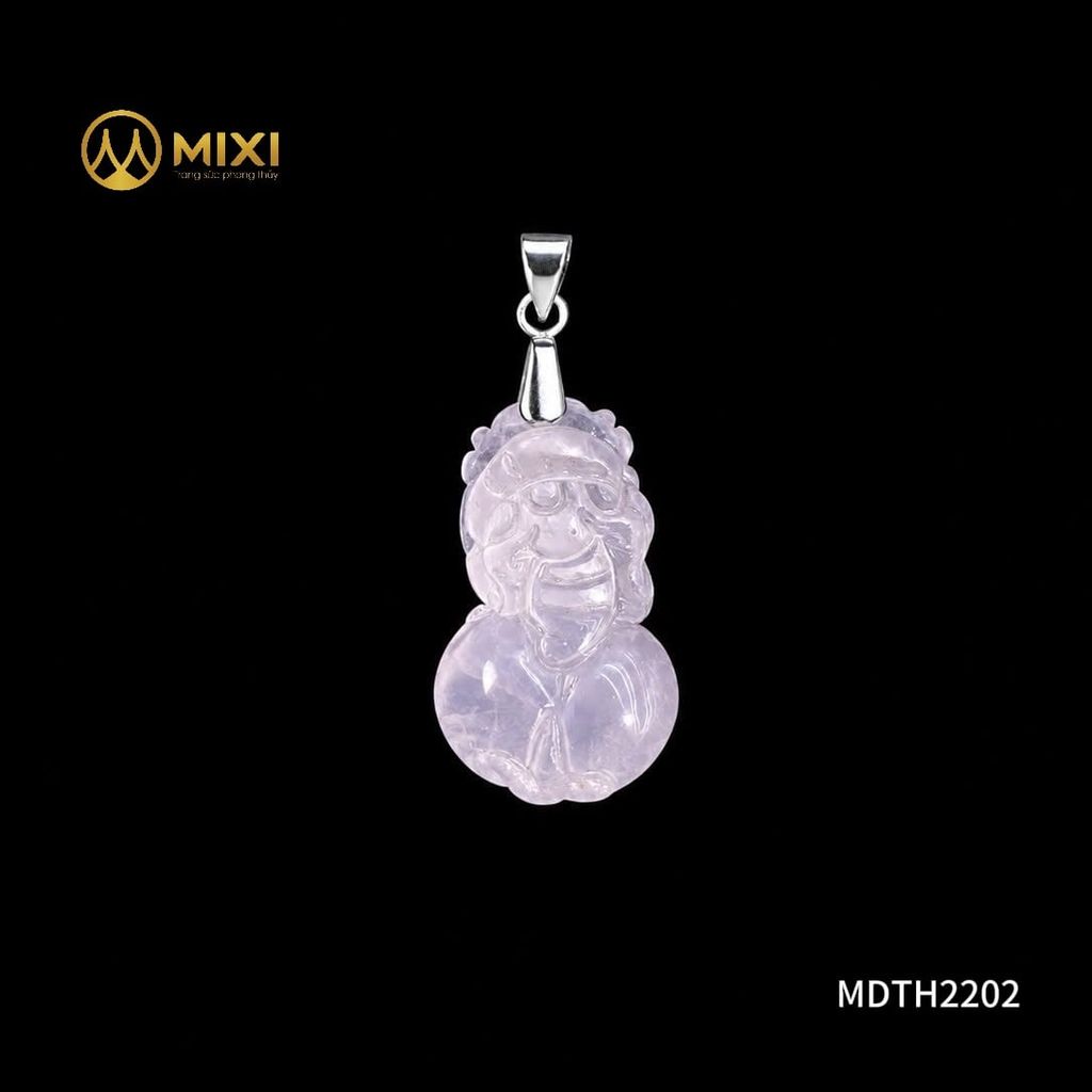 Mặt Dây Tỳ Hưu Thạch Anh Hồng 2A