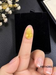 Mặt Dây Tỳ Hưu Thạch Anh Tóc Vàng 1A