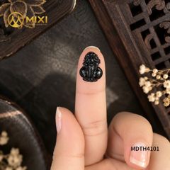 Mặt Dây Tỳ Hưu Thạch Anh Đen Khói 2A