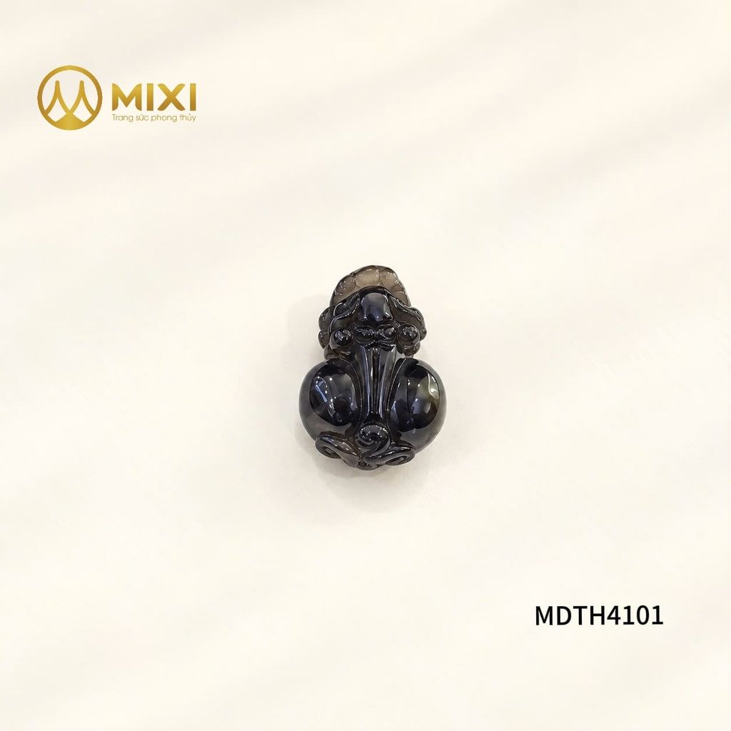 Mặt Dây Tỳ Hưu Thạch Anh Đen Khói 2A
