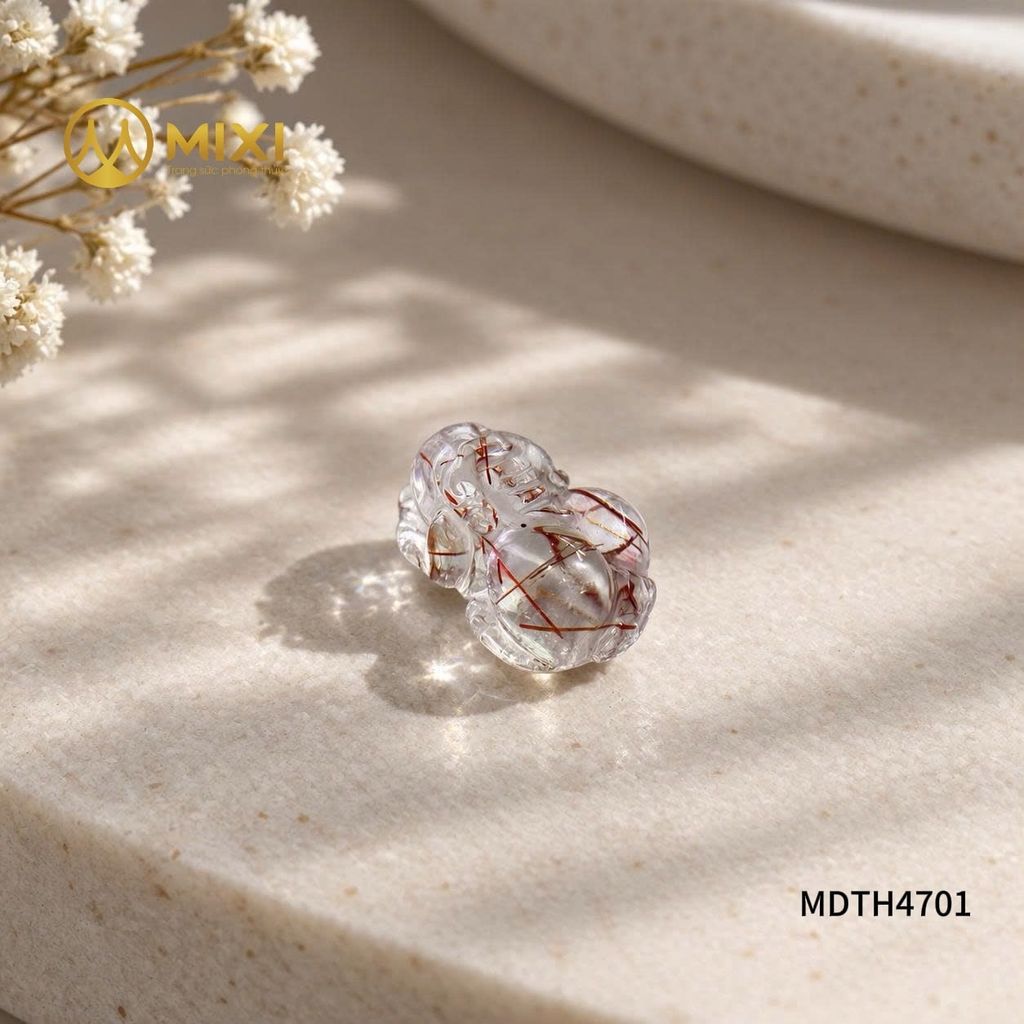 Mặt Dây Tỳ Hưu TA Tóc Đỏ 3A