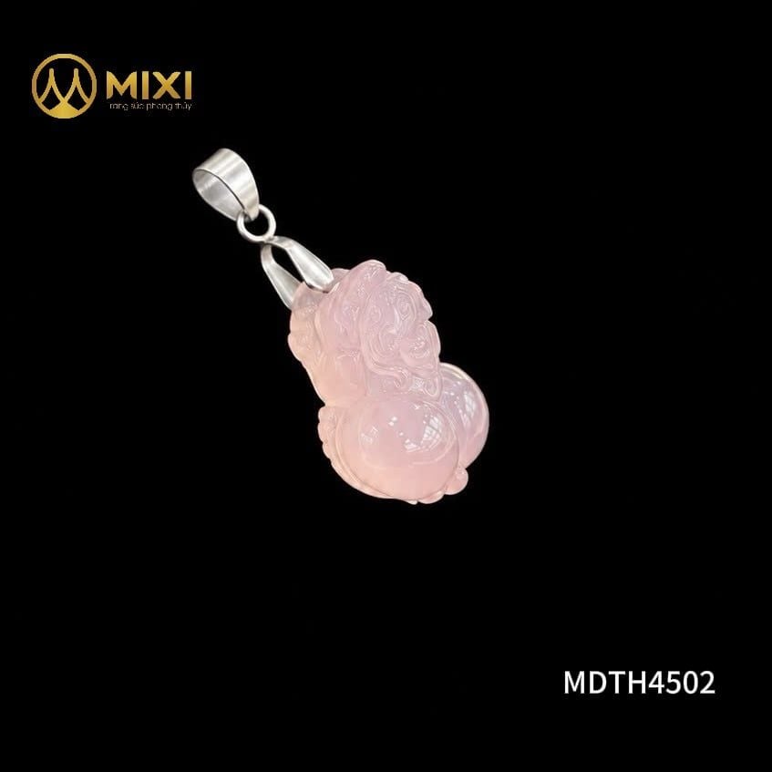 Mặt Dây Tỳ Hưu Thạch Anh Hồng 3A