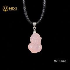 Mặt Dây Tỳ Hưu Thạch Anh Hồng 3A