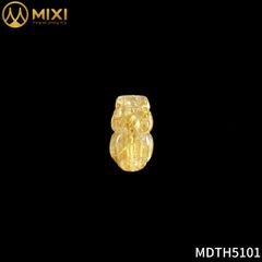 Mặt Dây Tỳ Hưu Thạch Anh Tóc Vàng 5A