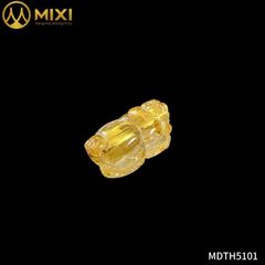 Mặt Dây Tỳ Hưu Thạch Anh Tóc Vàng 5A
